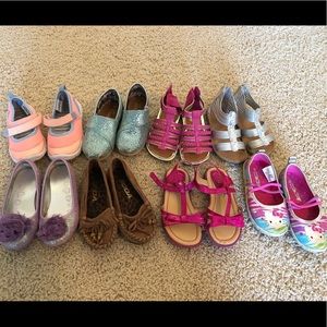 Set of 8 pairs toddler girls shoes size 8-sandals